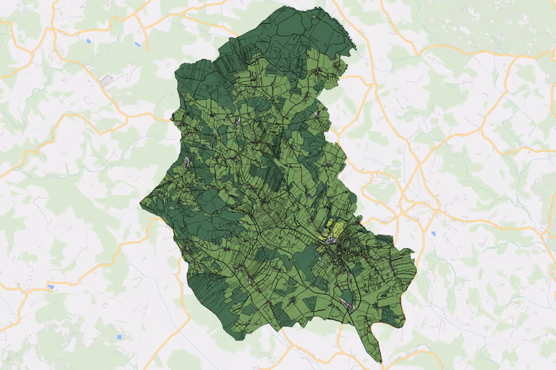 Kartenvorschau des Bodenverbrauchs der KG Natternbach
