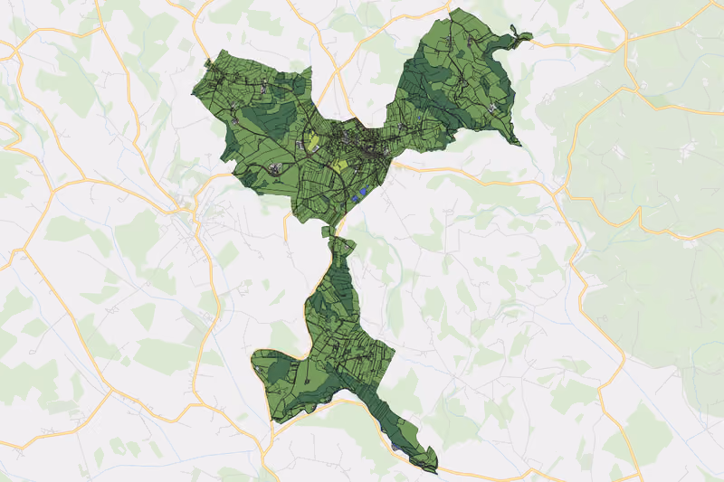 Kartenvorschau des Bodenverbrauchs der KG Neukirchen
