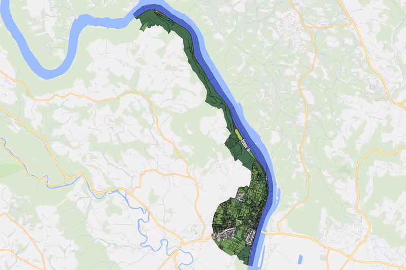 Kartenvorschau des Bodenverbrauchs der KG Aschach an der Donau