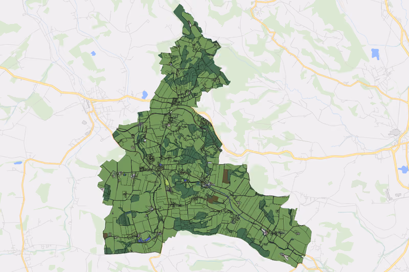 Kartenvorschau des Bodenverbrauchs der KG Dachsberg