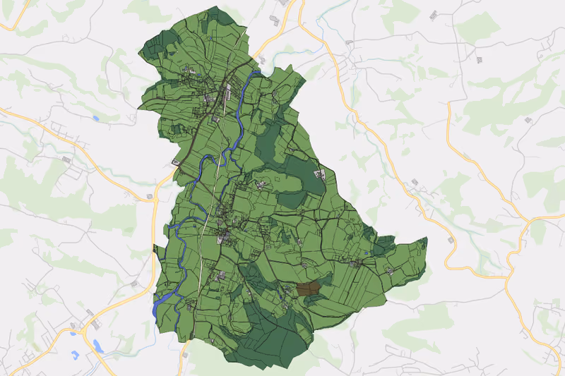 Kartenvorschau des Bodenverbrauchs der KG Finklham