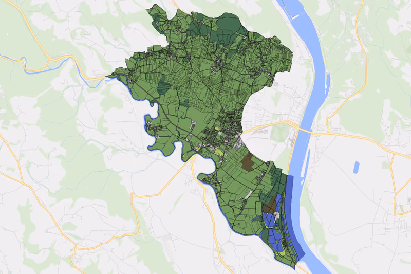 Kartenvorschau des Bodenverbrauchs der KG Hartkirchen