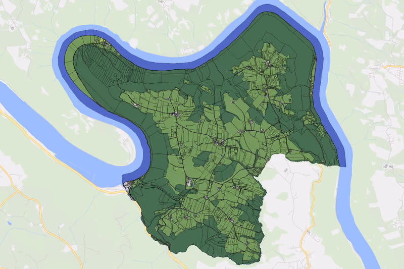 Kartenvorschau des Bodenverbrauchs der KG Mannsdorf