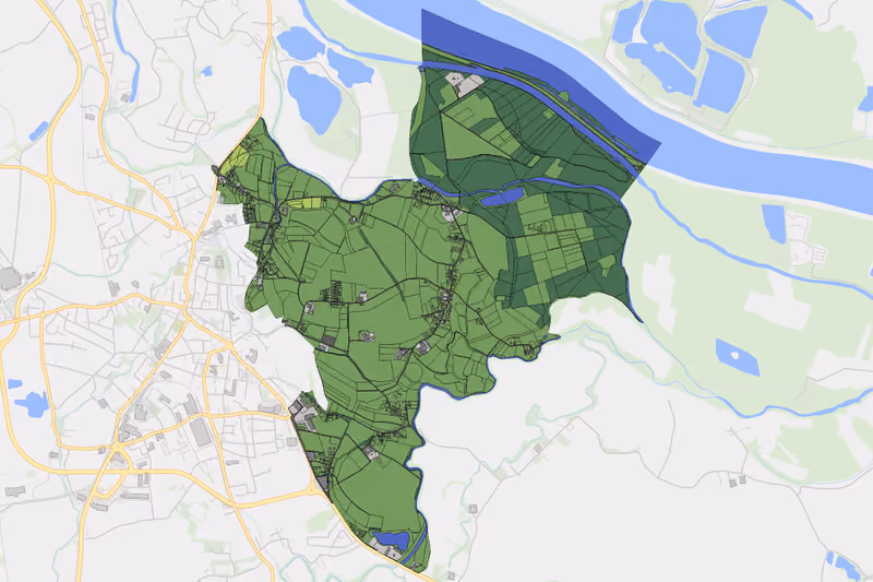 Kartenvorschau des Bodenverbrauchs der KG Oberschaden