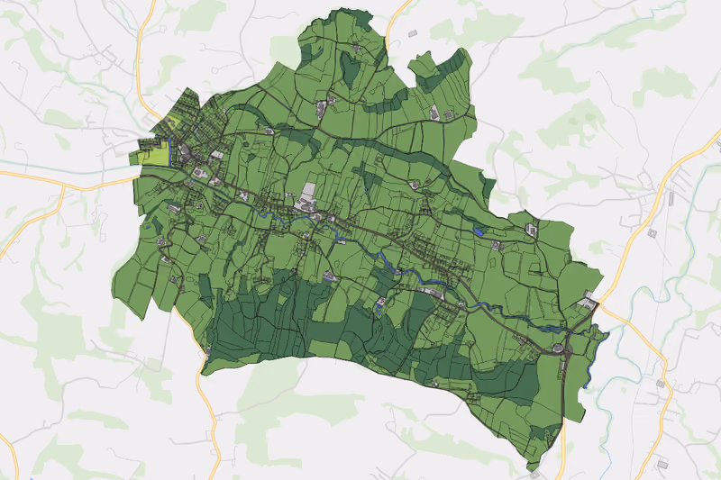 Kartenvorschau des Bodenverbrauchs der KG St. Marienkirchen an der Polsenz
