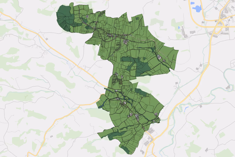 Kartenvorschau des Bodenverbrauchs der KG Wackersbach