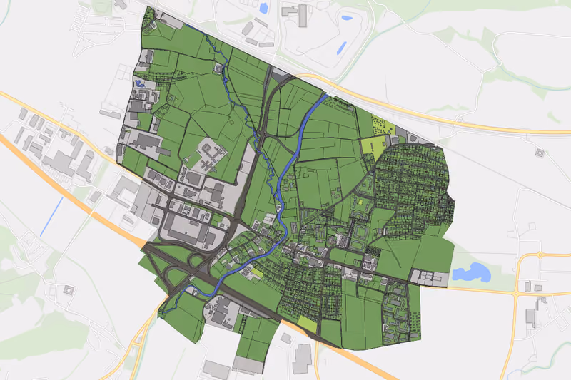 Kartenvorschau des Bodenverbrauchs der KG Asten