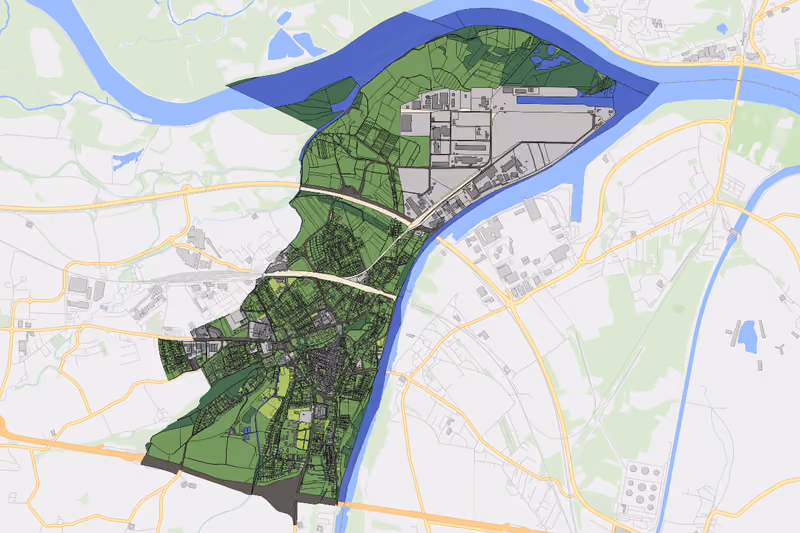 Kartenvorschau des Bodenverbrauchs der KG Enns