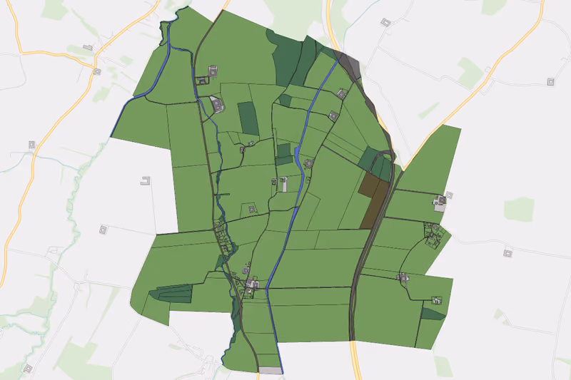 Kartenvorschau des Bodenverbrauchs der KG Thann