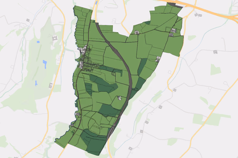 Kartenvorschau des Bodenverbrauchs der KG Volkersdorf