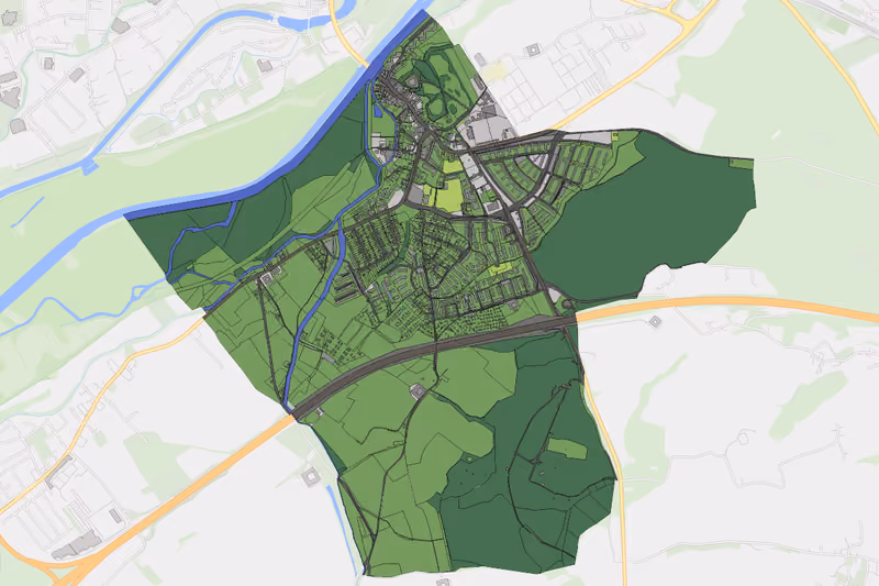 Kartenvorschau des Bodenverbrauchs der KG Ebelsberg