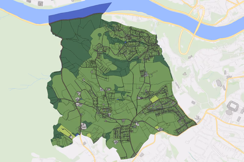 Kartenvorschau des Bodenverbrauchs der KG Holzheim