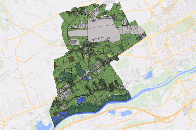 Kartenvorschau des Bodenverbrauchs der KG Neubau