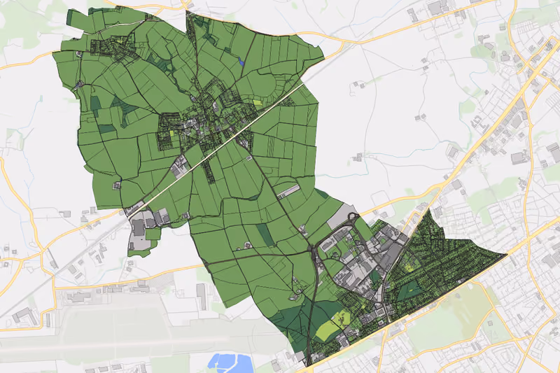 Kartenvorschau des Bodenverbrauchs der KG Pasching