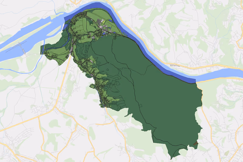 Kartenvorschau des Bodenverbrauchs der KG Wilhering