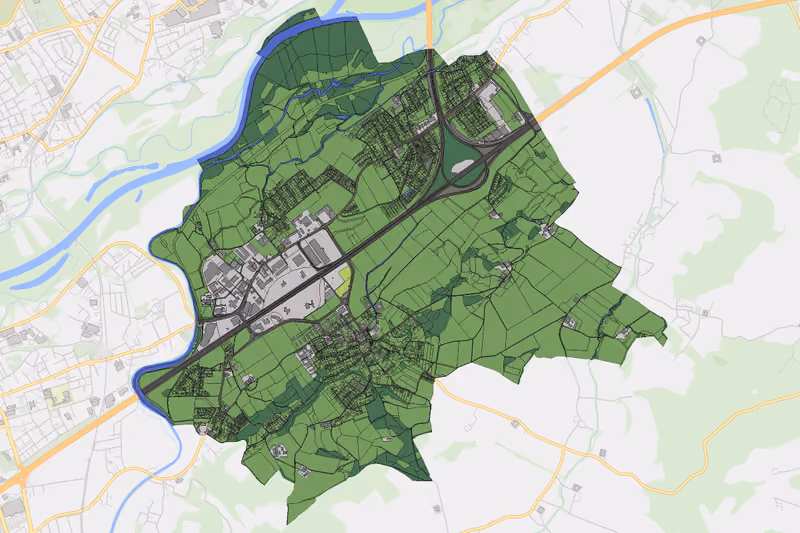 Kartenvorschau des Bodenverbrauchs der KG Ansfelden