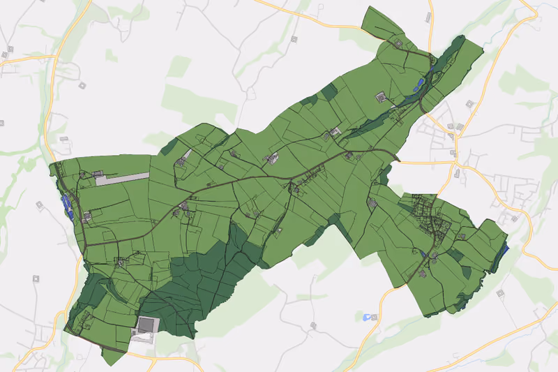Kartenvorschau des Bodenverbrauchs der KG Harmannsdorf