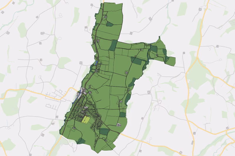 Kartenvorschau des Bodenverbrauchs der KG Niederneukirchen