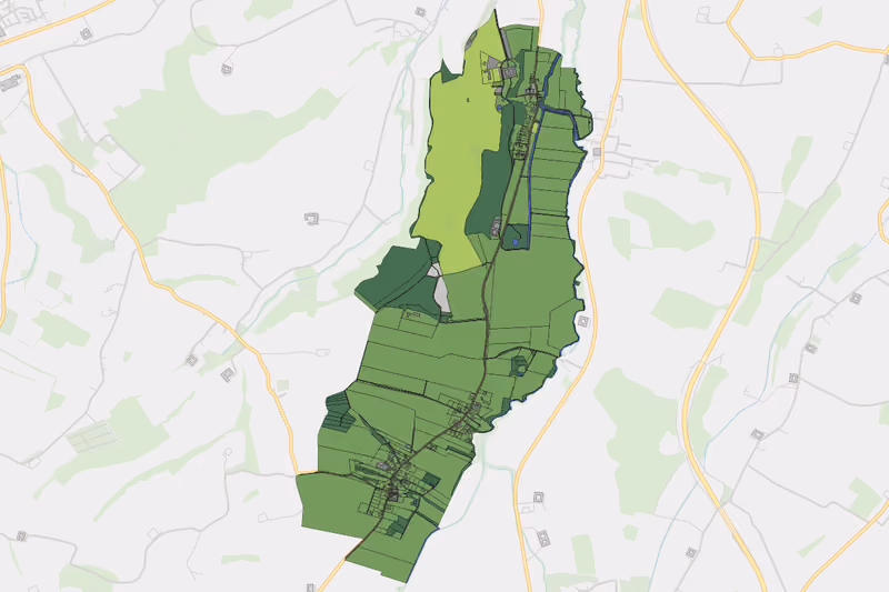 Kartenvorschau des Bodenverbrauchs der KG Tillysburg