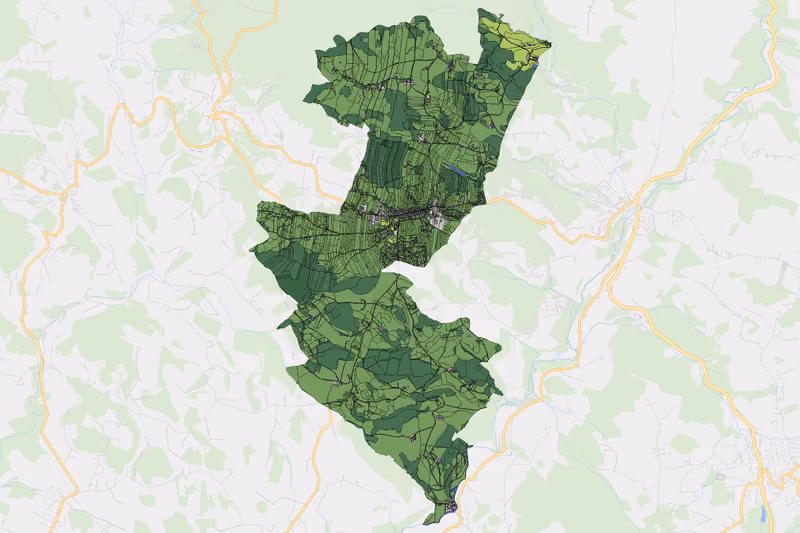 Kartenvorschau des Bodenverbrauchs der KG Oberneukirchen