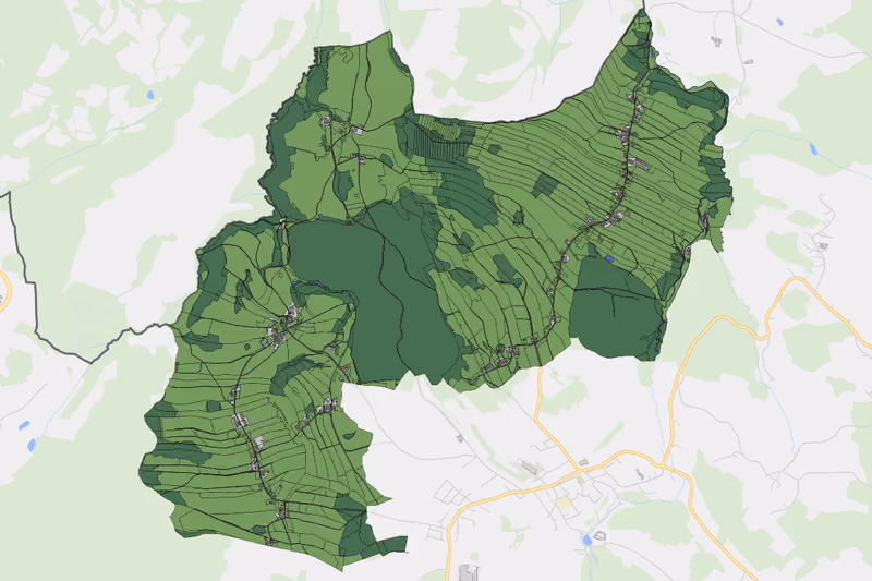 Kartenvorschau des Bodenverbrauchs der KG Stiftung bei Reichenthal