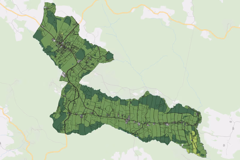 Kartenvorschau des Bodenverbrauchs der KG Waldschlag