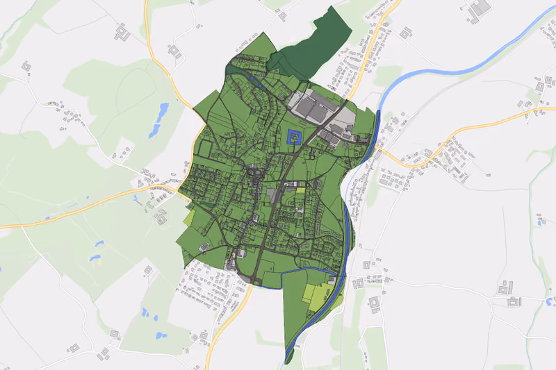 Kartenvorschau des Bodenverbrauchs der KG Kematen an der Krems