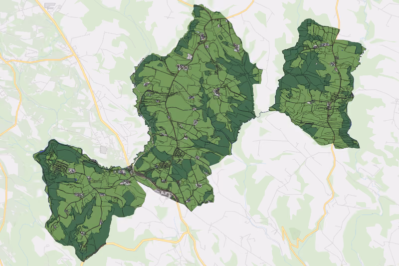 Kartenvorschau des Bodenverbrauchs der KG Bogendorf