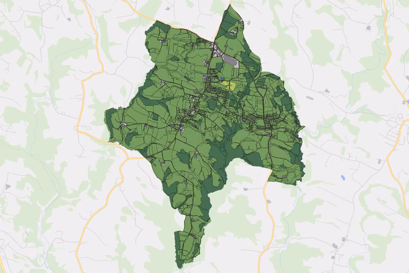 Kartenvorschau des Bodenverbrauchs der KG Eidendorf