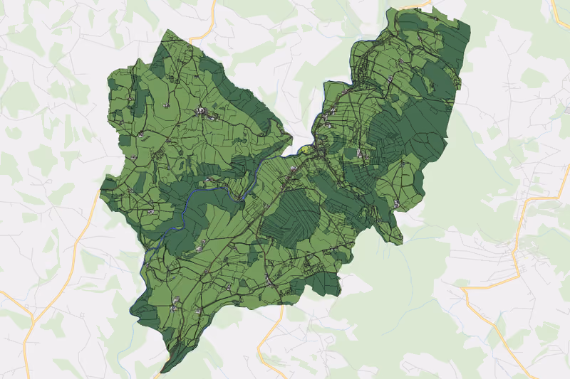 Kartenvorschau des Bodenverbrauchs der KG Geng