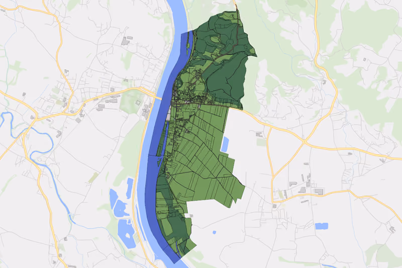 Kartenvorschau des Bodenverbrauchs der KG Landshaag