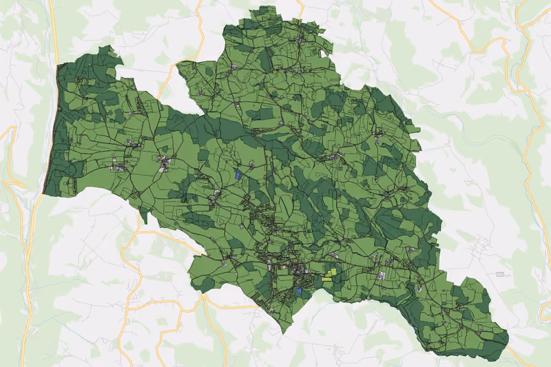 Kartenvorschau des Bodenverbrauchs der KG Altenberg