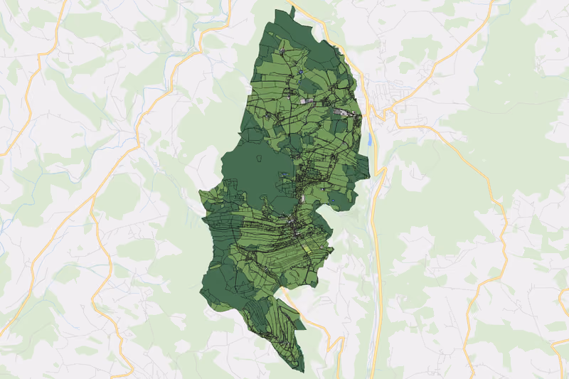 Kartenvorschau des Bodenverbrauchs der KG Kirchschlag