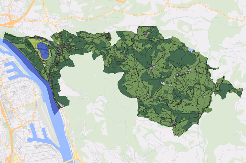 Kartenvorschau des Bodenverbrauchs der KG Lachstadt