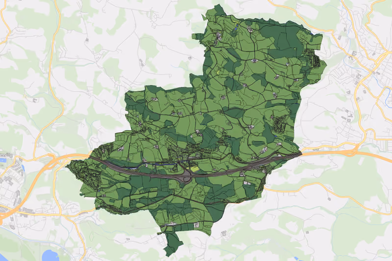 Kartenvorschau des Bodenverbrauchs der KG Niederkulm