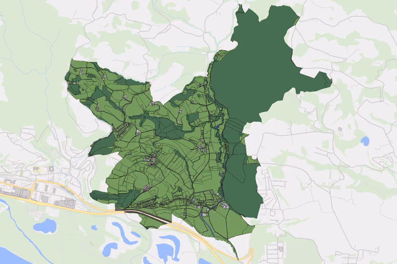 Kartenvorschau des Bodenverbrauchs der KG Pulgarn