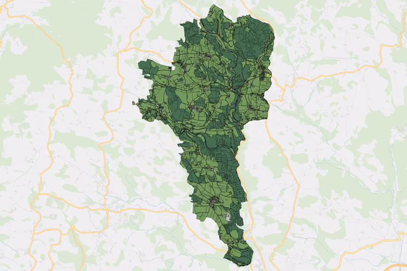 Kartenvorschau des Bodenverbrauchs der KG Steinbach