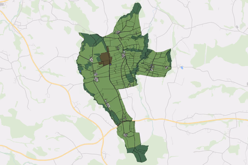 Kartenvorschau des Bodenverbrauchs der KG Breiningsdorf