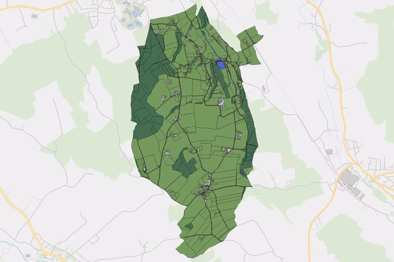 Kartenvorschau des Bodenverbrauchs der KG Neuhaus