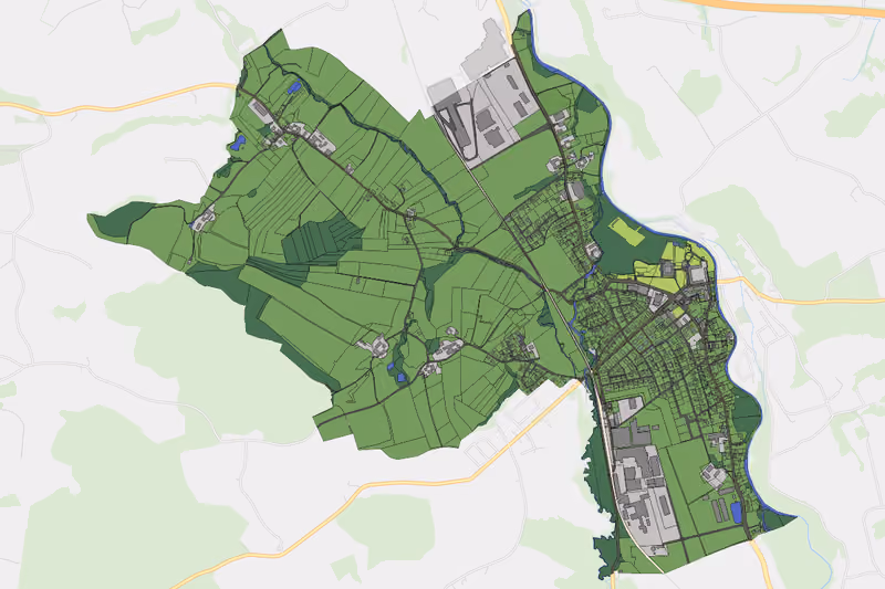 Kartenvorschau des Bodenverbrauchs der KG St. Martin im Innkreis Diesseits
