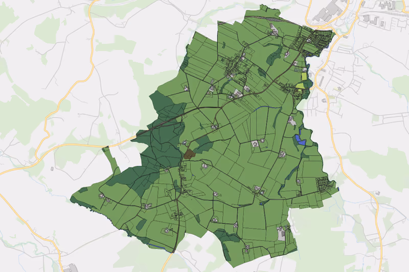 Kartenvorschau des Bodenverbrauchs der KG Gobrechtsham