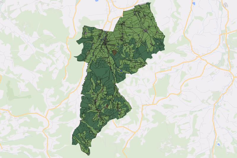 Kartenvorschau des Bodenverbrauchs der KG Großweiffendorf