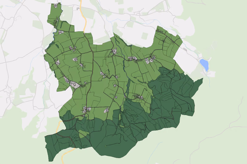 Kartenvorschau des Bodenverbrauchs der KG Hartlhof