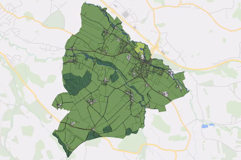 Kartenvorschau des Bodenverbrauchs der KG Hohenzell