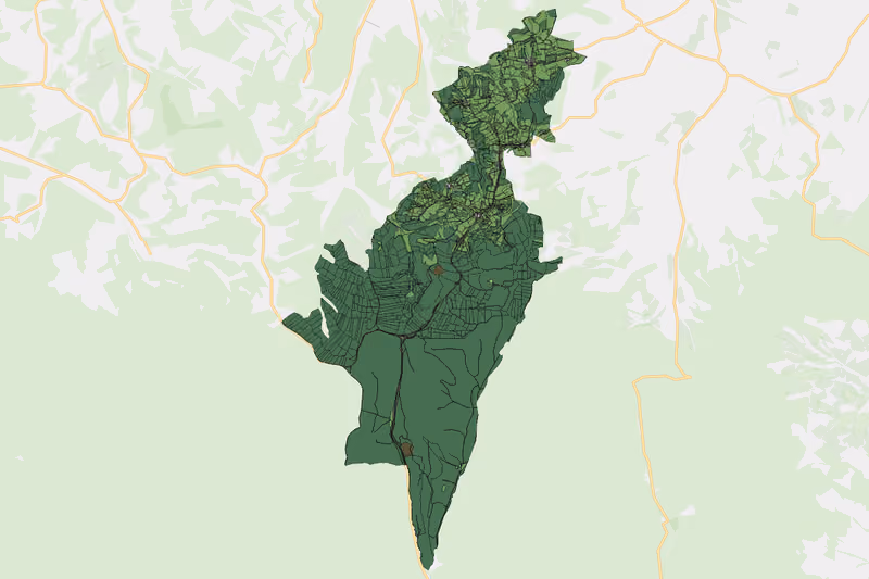 Kartenvorschau des Bodenverbrauchs der KG Kobernaußen