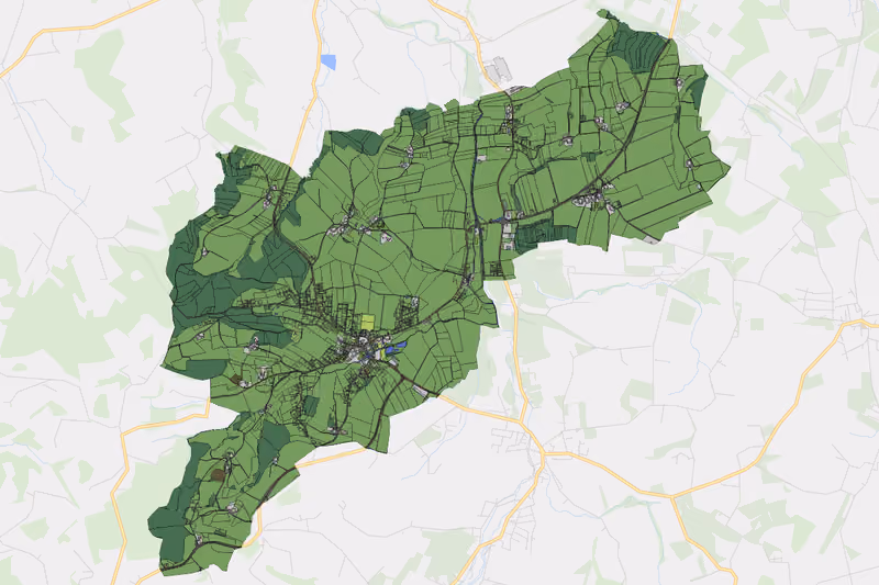 Kartenvorschau des Bodenverbrauchs der KG Lohnsburg