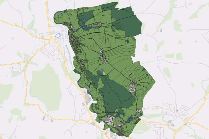 Kartenvorschau des Bodenverbrauchs der KG Mairhof
