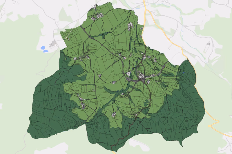 Kartenvorschau des Bodenverbrauchs der KG Wappeltsham