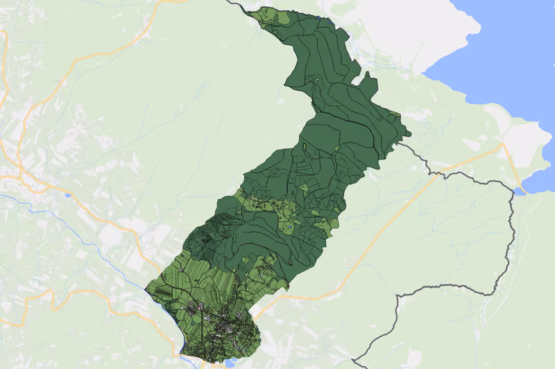 Kartenvorschau des Bodenverbrauchs der KG Aigen