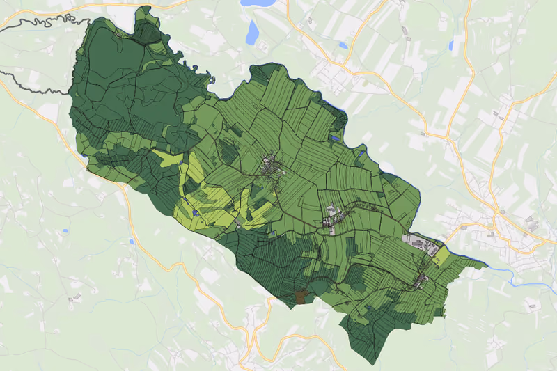 Kartenvorschau des Bodenverbrauchs der KG Berdetschlag